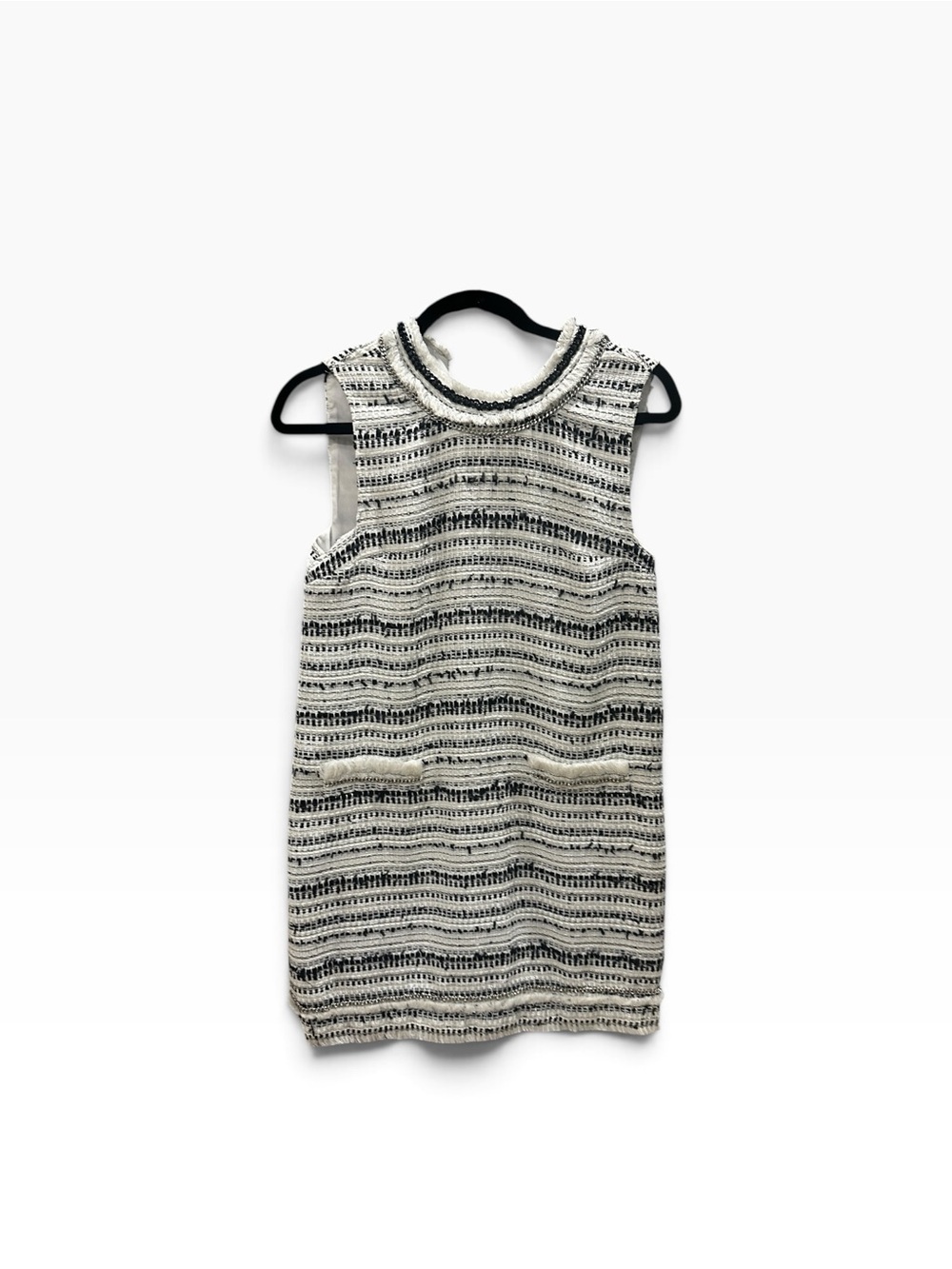 Rachel Zoe Black and White Tweed Sleeveless Dress